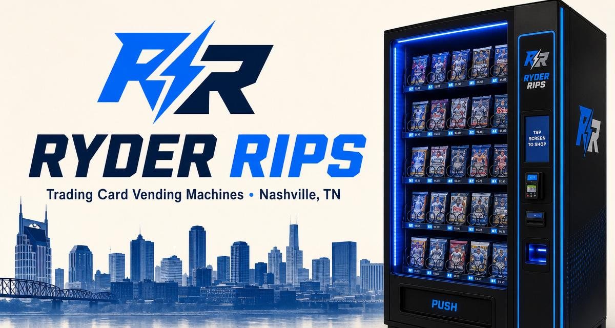 Ryder Rips trading card vending machines in Nashville, TN